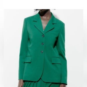 Women’s Zara Straight Cut Wool Blend Blazer | Size XL